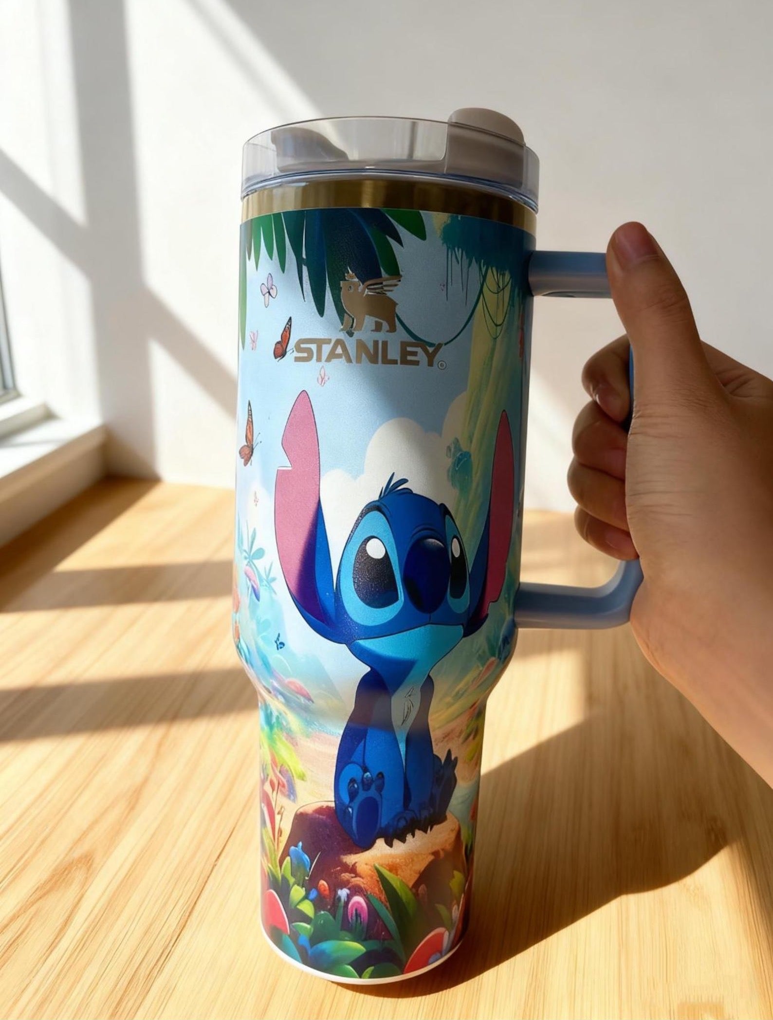 🎁Stitch Insulated Cup Gift Box 40 oz Include Straw and Topper
