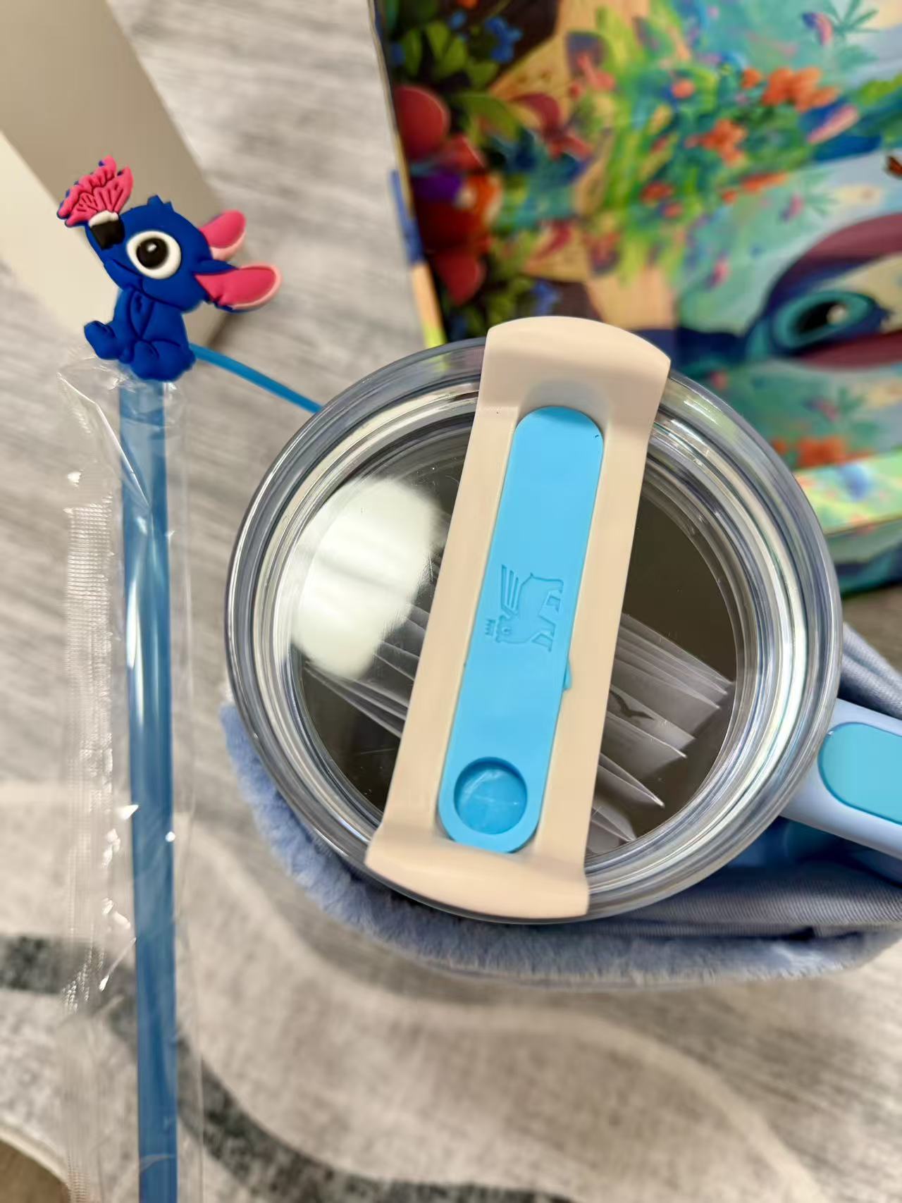 🎁Stitch Insulated Cup Gift Box 40 oz Include Straw and Topper