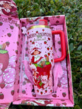 🎁Strawberrycake Design Insulated Cup Gift Box 40 oz Include Straw and Topper