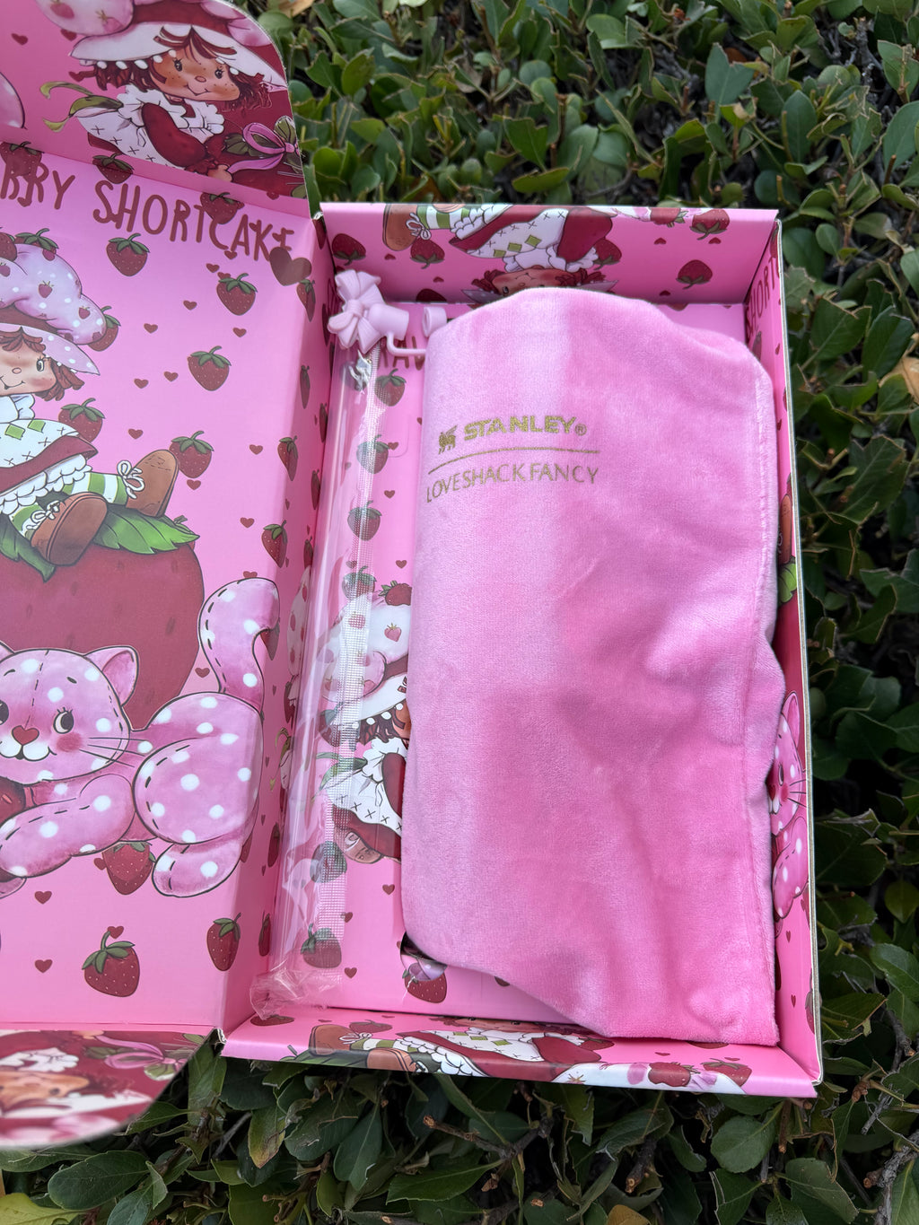 🎁Strawberrycake Design Insulated Cup Gift Box 40 oz Include Straw and Topper